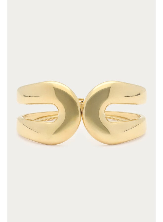Bold Open Statement Bangle Goud