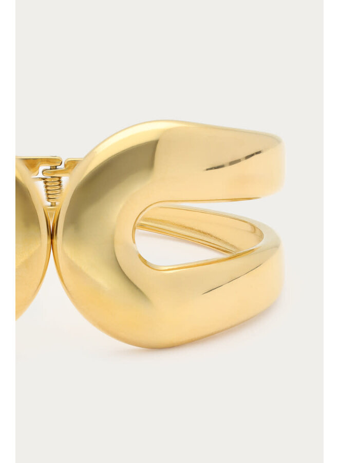 Bold Open Statement Bangle Goud