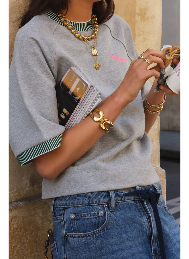 Bold Open Statement Bangle Goud