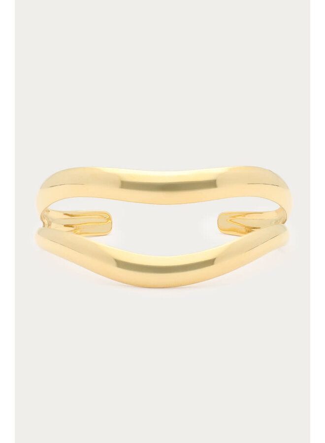 Bold Bangle Dubbele Swirl Goud
