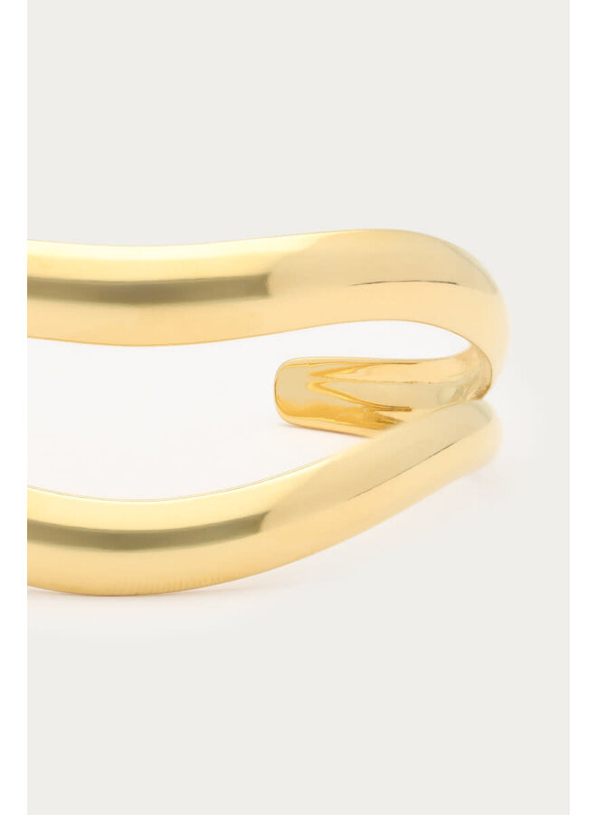 Bold Bangle Dubbele Swirl Goud