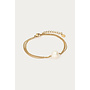 Bold Driedubbele Armband met Imitatieparel Goud