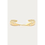 Bold Bangle met Twist en Imitatieparels Goud