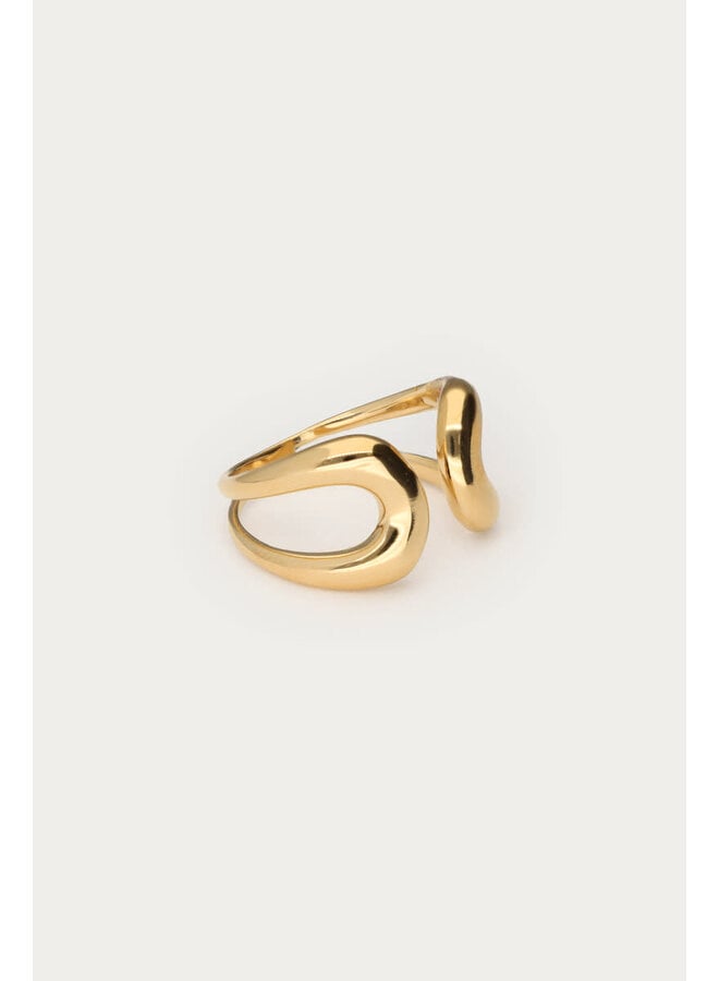 Bold Ring Open U Goud