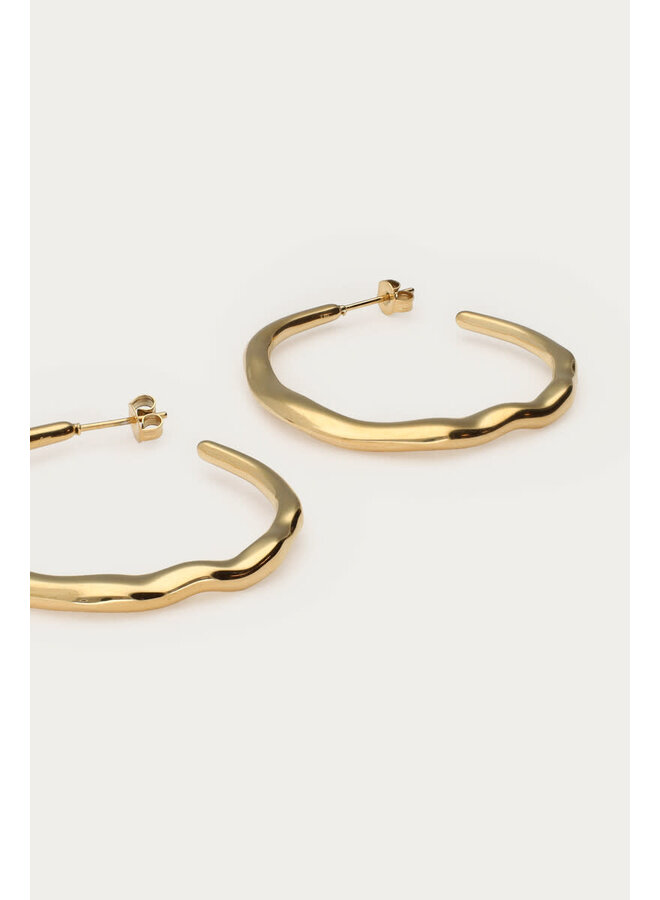 Bold Oorringen Organisch Goud