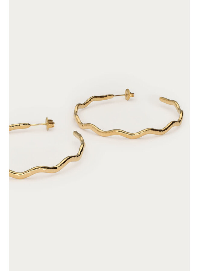 Bold Oorringen met Swirl Goud