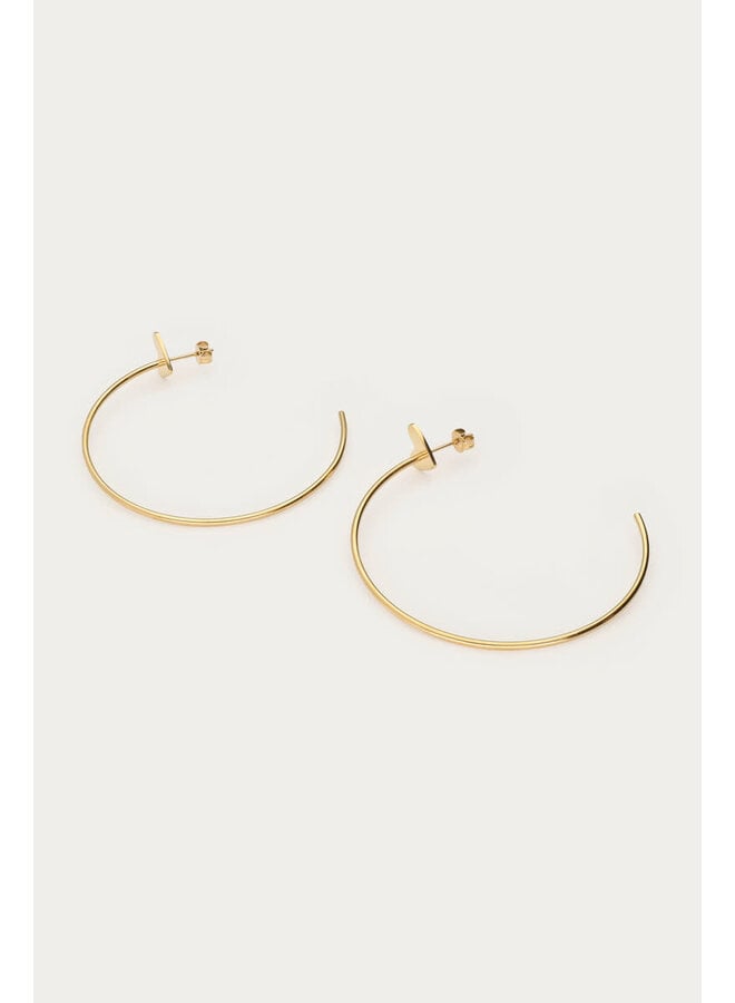 Bold Grote Oorringen met Hart Goud