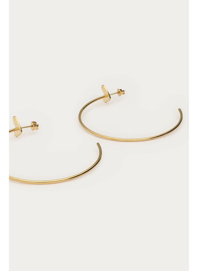 Bold Grote Oorringen met Hart Goud