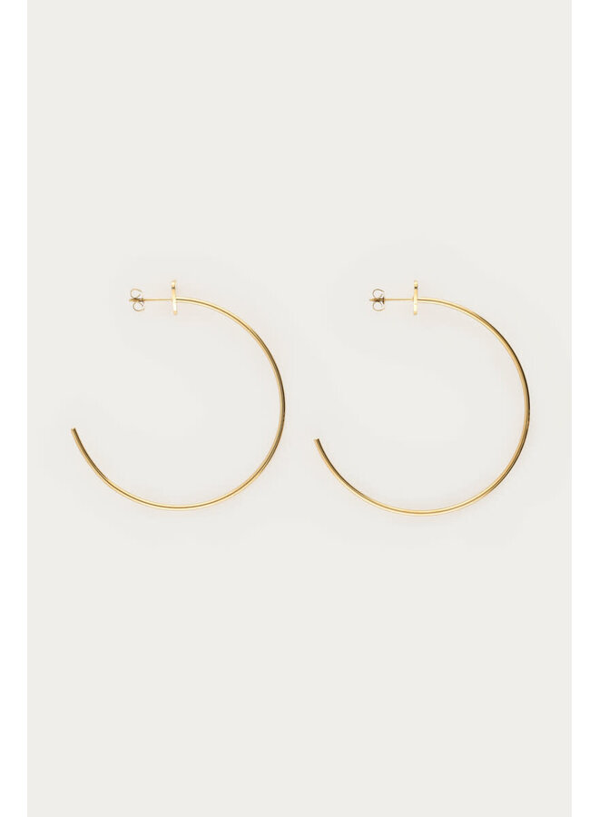 Bold Grote Oorringen met Hart Goud