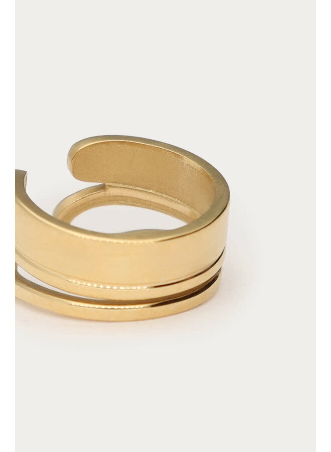 Bold Ear Cuff Open U Goud