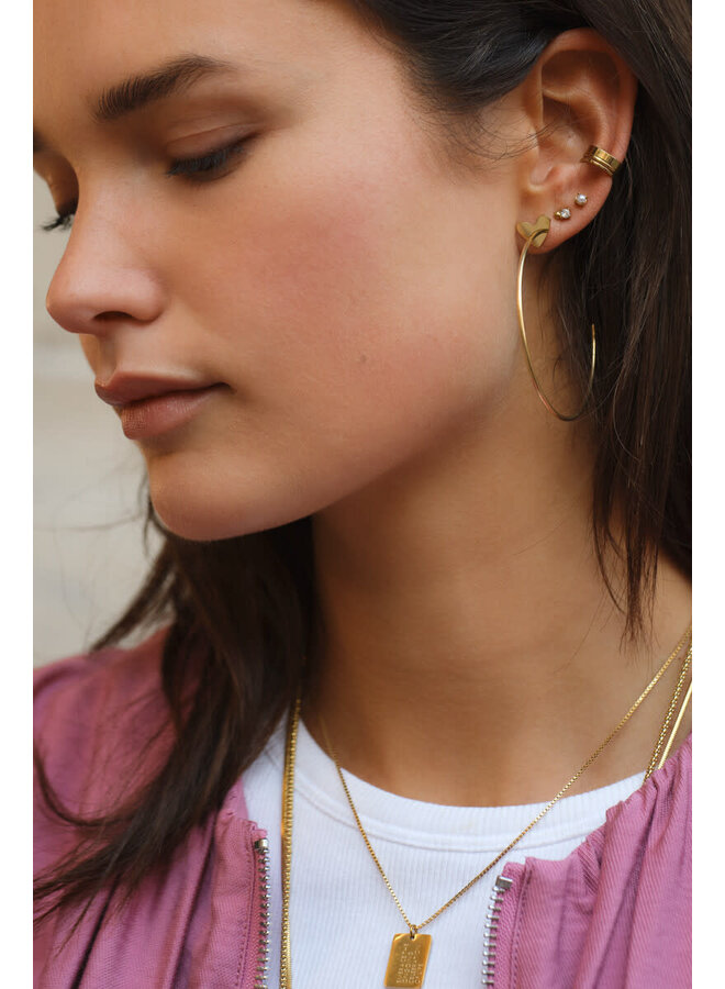 Bold Ear Cuff Open U Goud