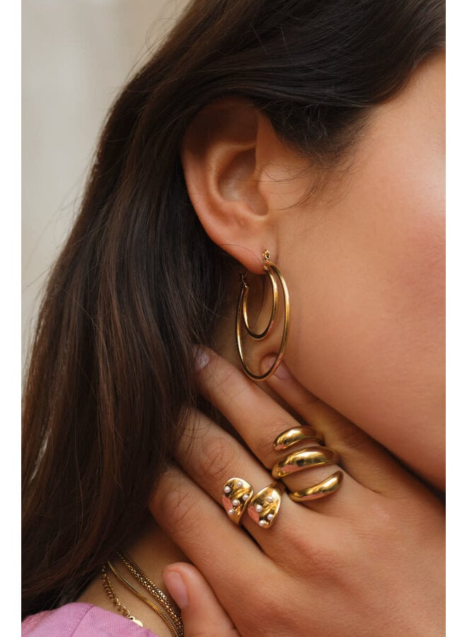 Bold Statement Ring Spiraal Goud