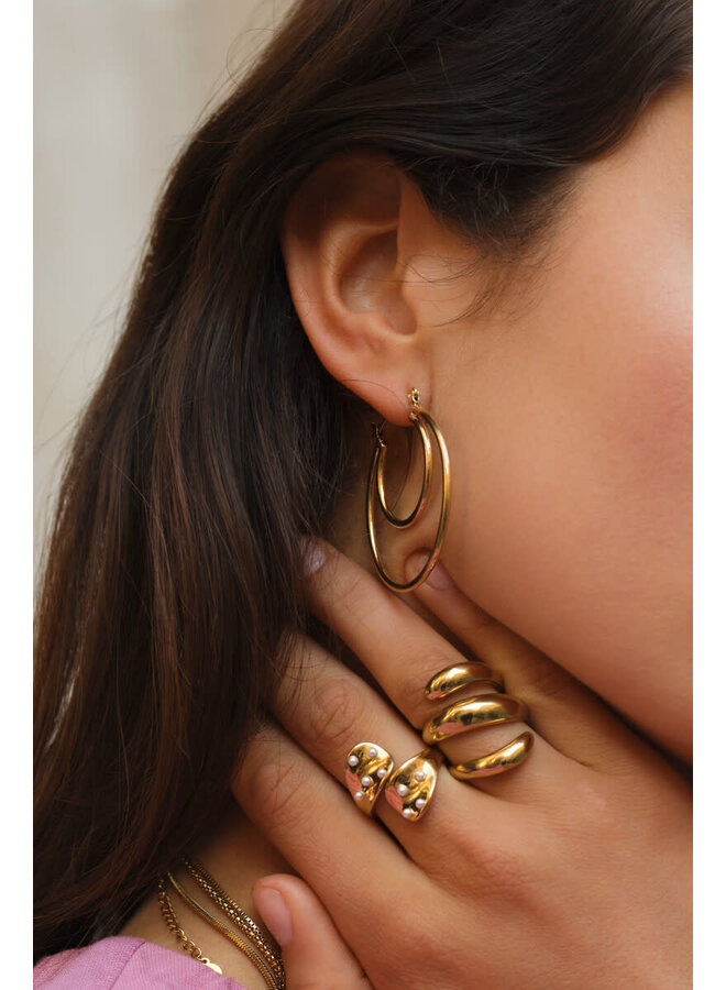 Bold Statement Ring Spiraal Goud