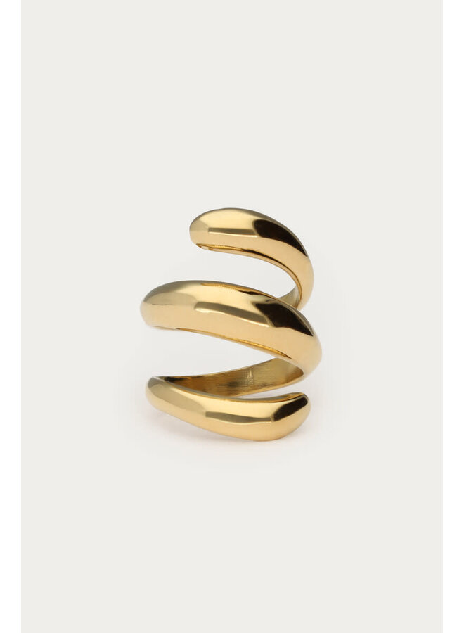 Bold Statement Ring Spiraal Goud