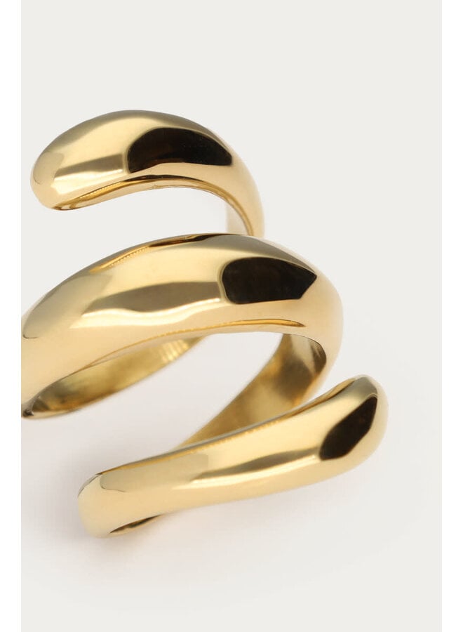 Bold Statement Ring Spiraal Goud