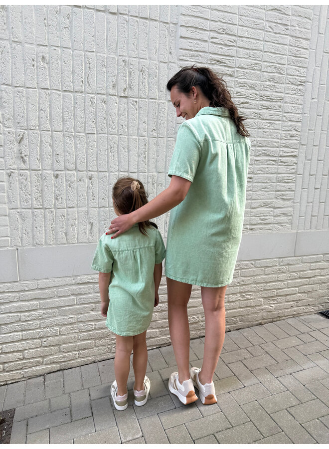 Steffi Denim Dress Green