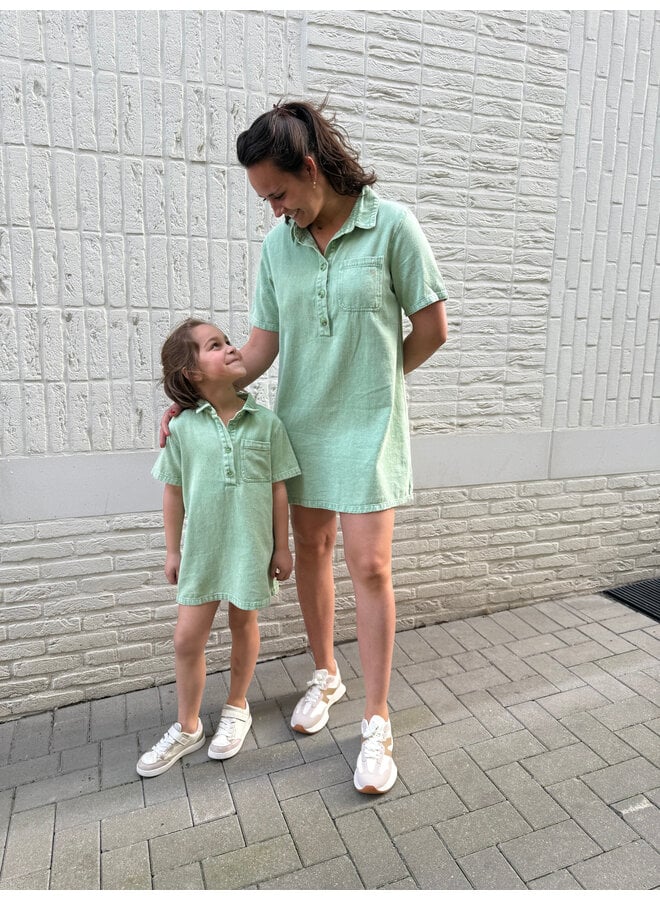 Steffi Denim Dress Green