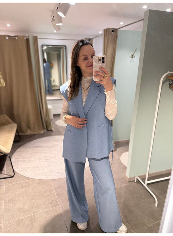 Winona Bow Lace Top Beige