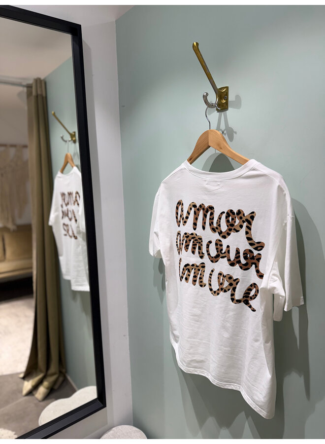 Amor Amour Amore T-Shirt Leopard