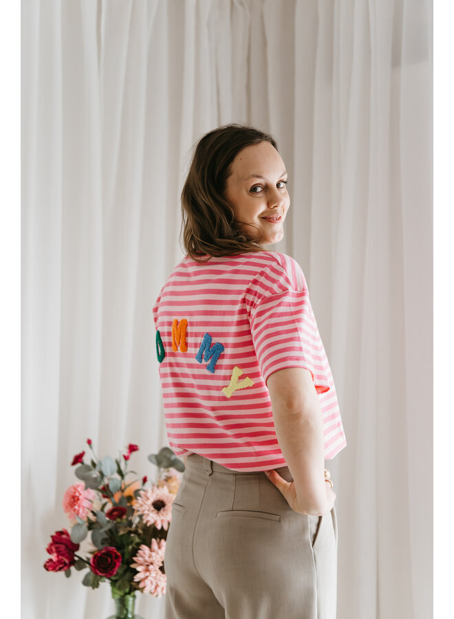 Mommy T-Shirt Striped Pink