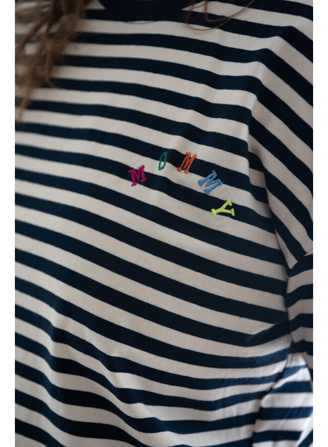 Mommy T-Shirt Striped Blue