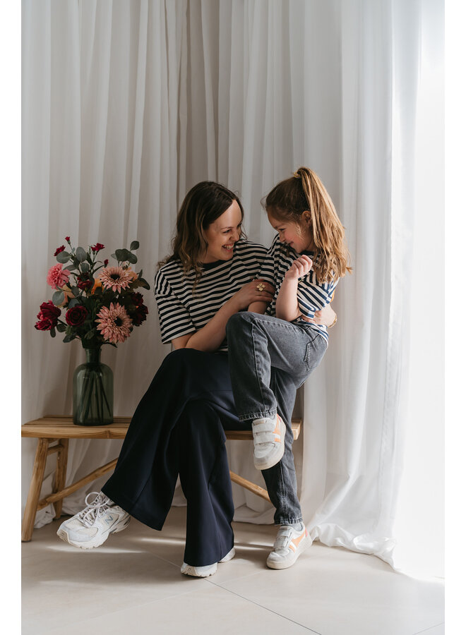 Mommy T-Shirt Striped Blue