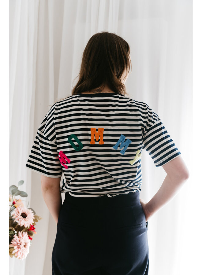 Mommy T-Shirt Striped Blue