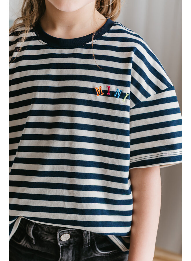 Mini T-Shirt Striped Blue
