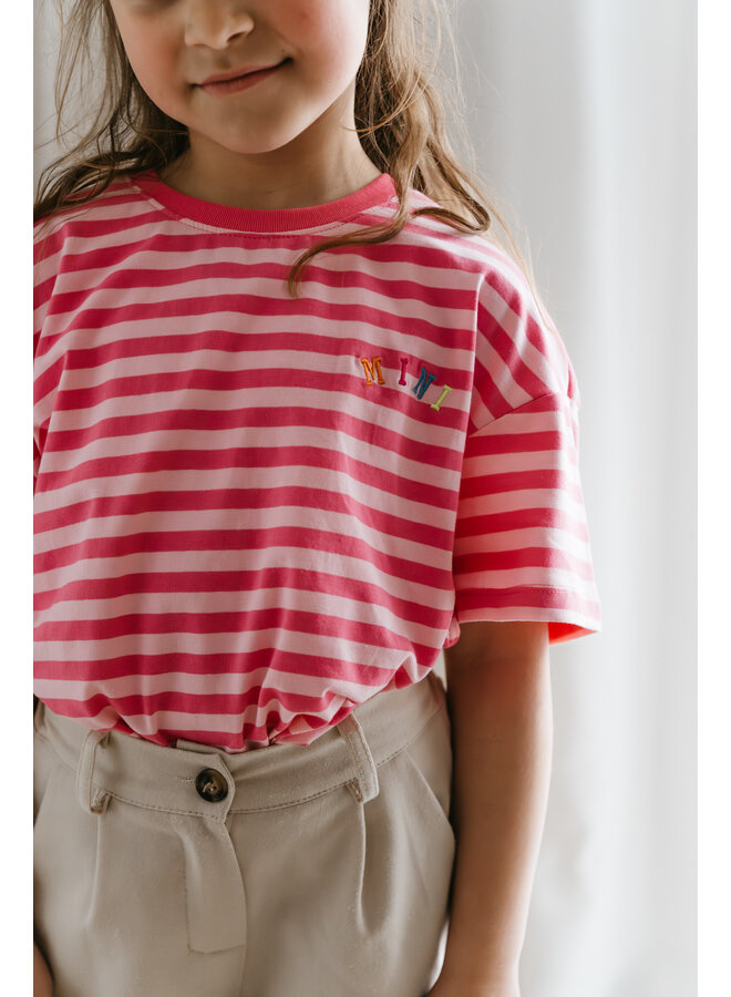 Mini Striped T-Shirt Pink