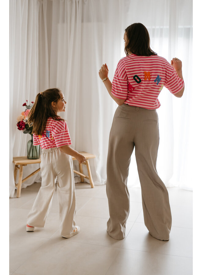 Mini Striped T-Shirt Pink