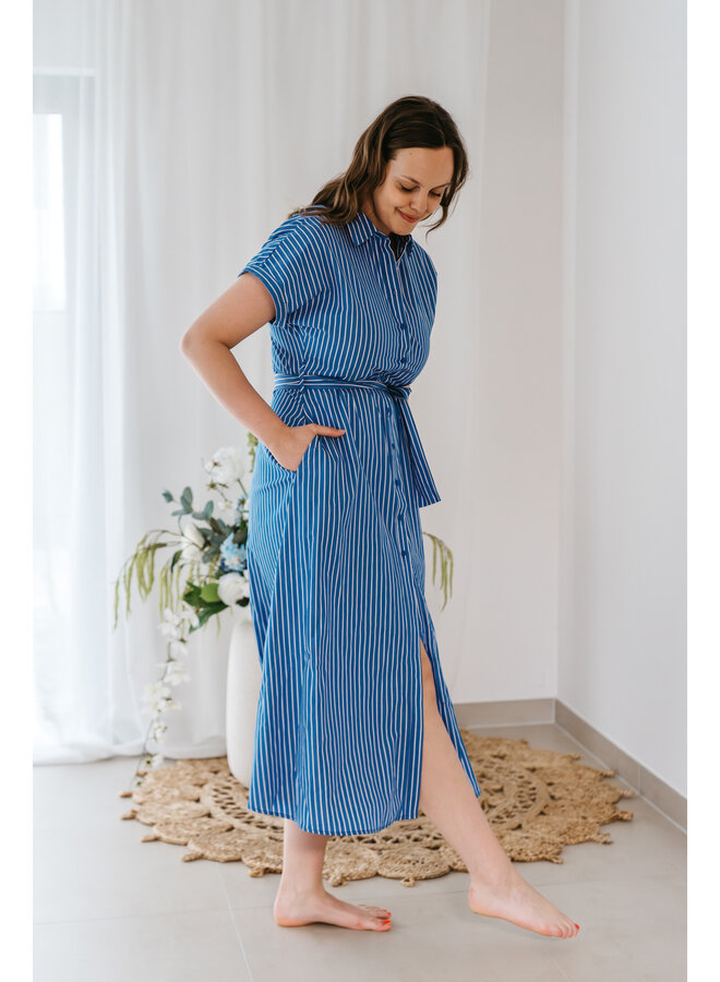 Axelle Striped Long Dress