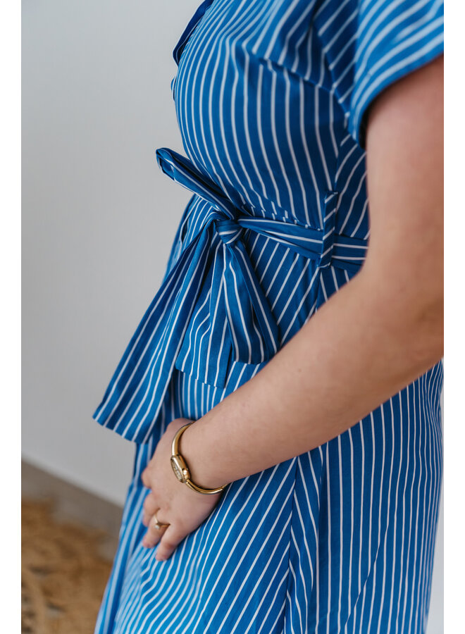 Axelle Striped Long Dress