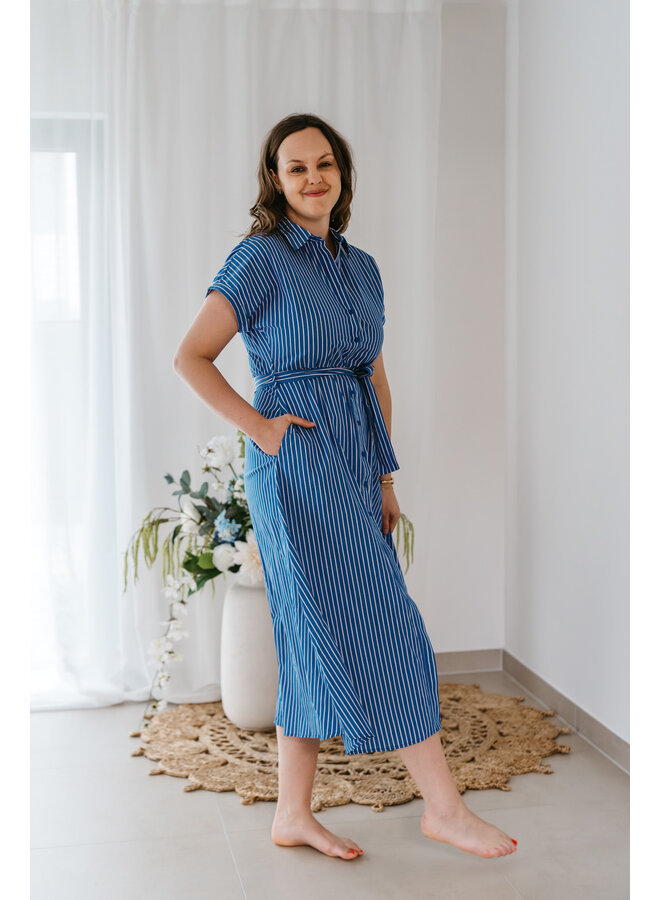 Axelle Striped Long Dress