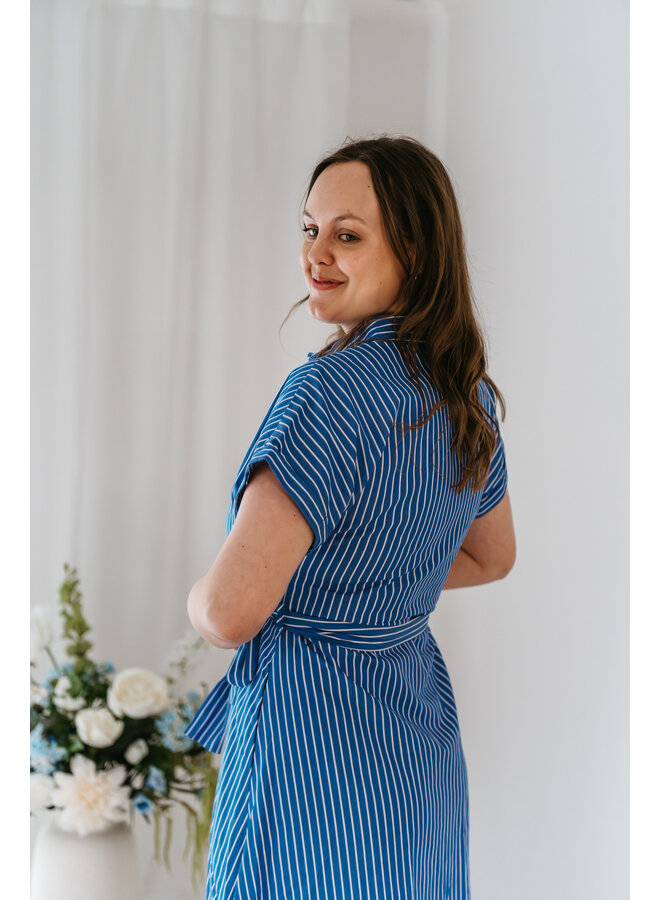 Axelle Striped Long Dress