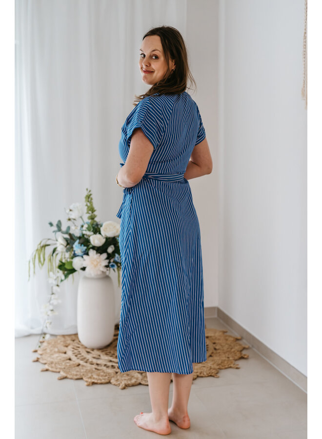 Axelle Striped Long Dress