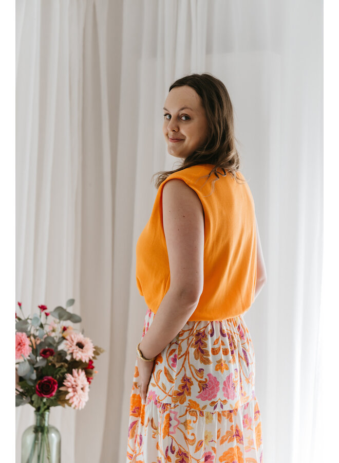 June Top Orange