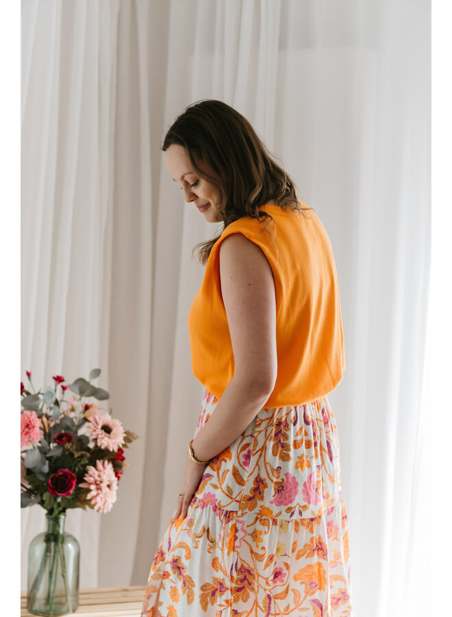 June Top Orange