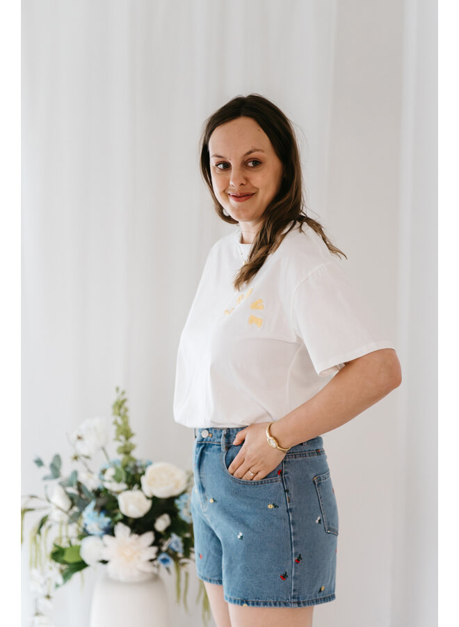 Love T-Shirt White/Yellow