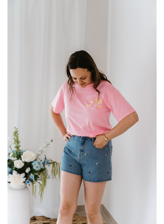 Love T-Shirt Pink/Yellow