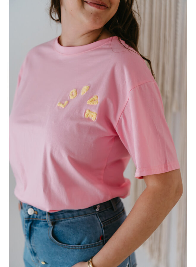 Love T-Shirt Pink/Yellow