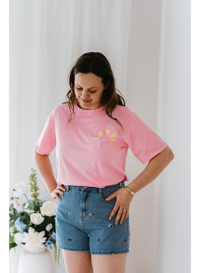 Love T-Shirt Pink/Yellow