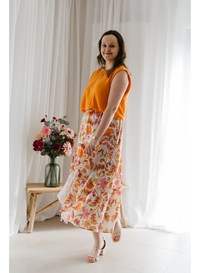 Mayra Printed Long Skirt