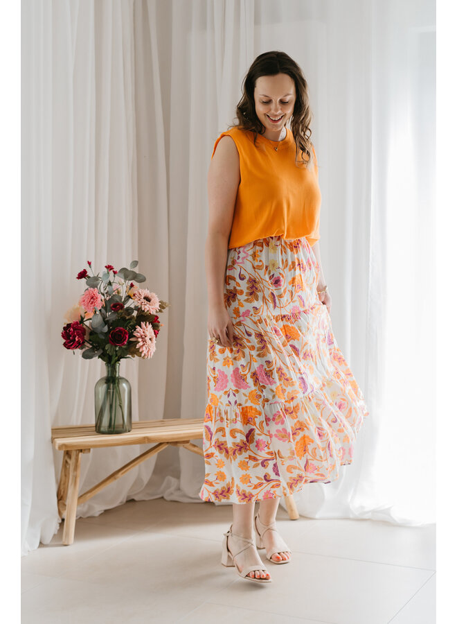 Mayra Printed Long Skirt