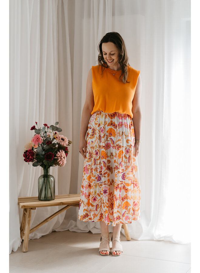 Mayra Printed Long Skirt