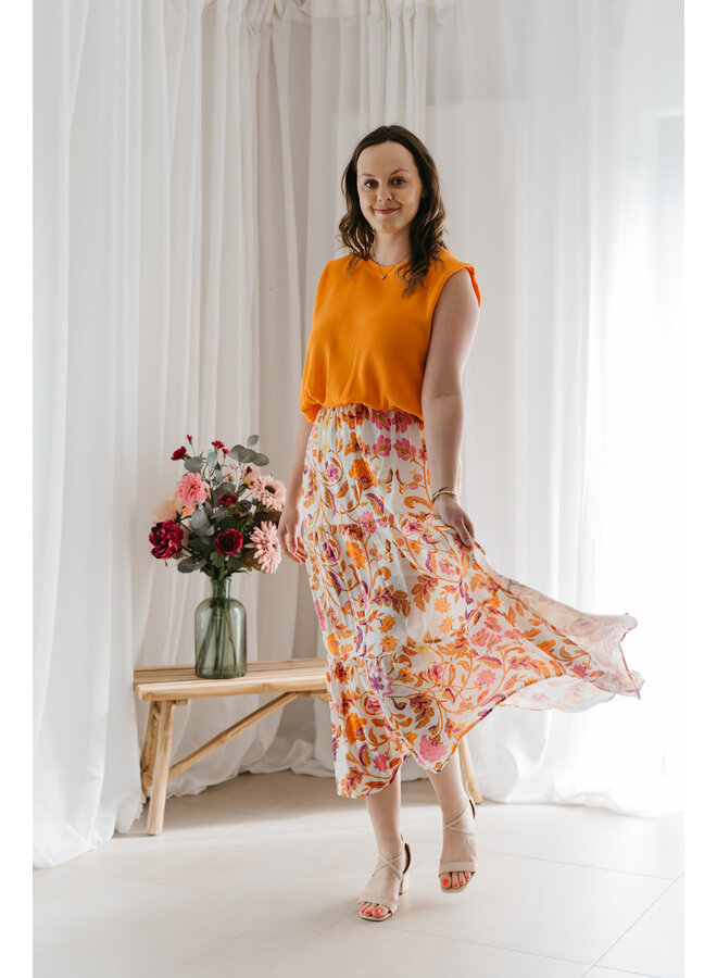 Mayra Printed Long Skirt