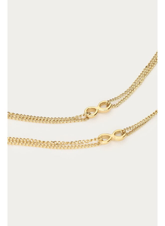 Forever Connected Armbanden Set Infinity Goud