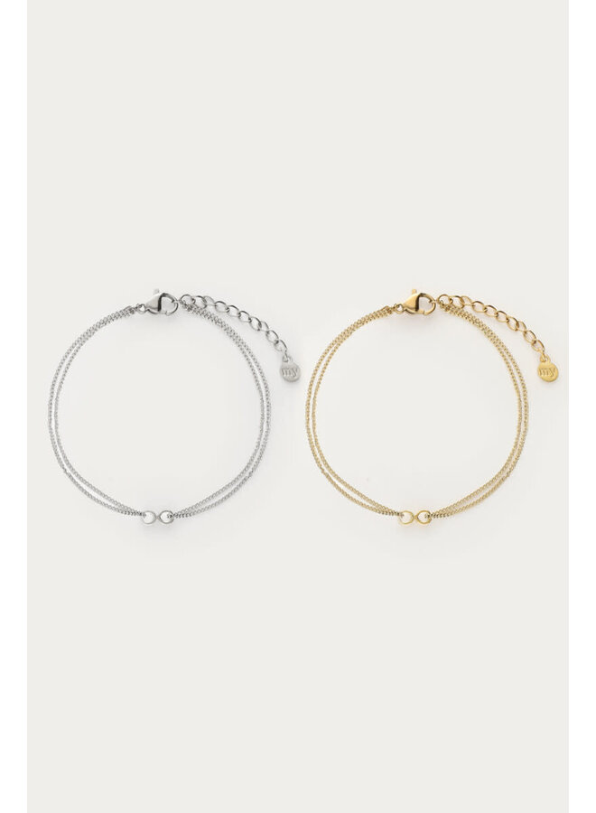Forever Connected Armbanden Set Infinity Zilver/Goud