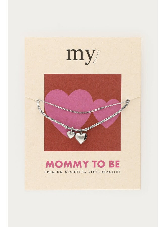 Dubbele Armband 'Mommy To Be' Goud