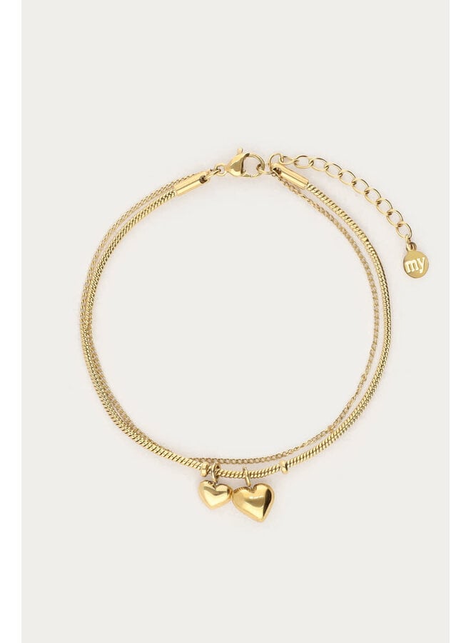 Dubbele Armband 'Mommy To Be' Goud