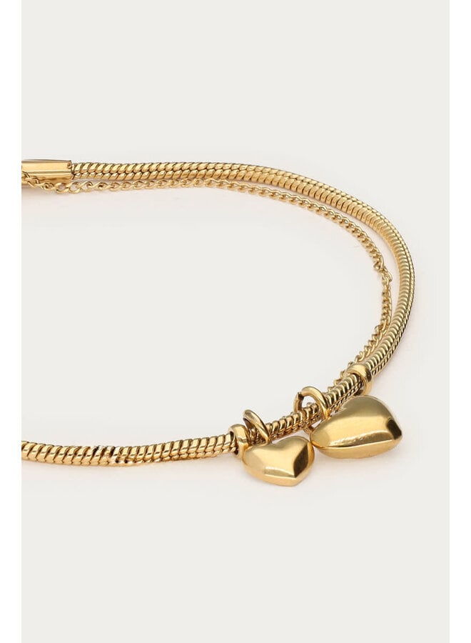 Dubbele Armband 'Mommy To Be' Goud